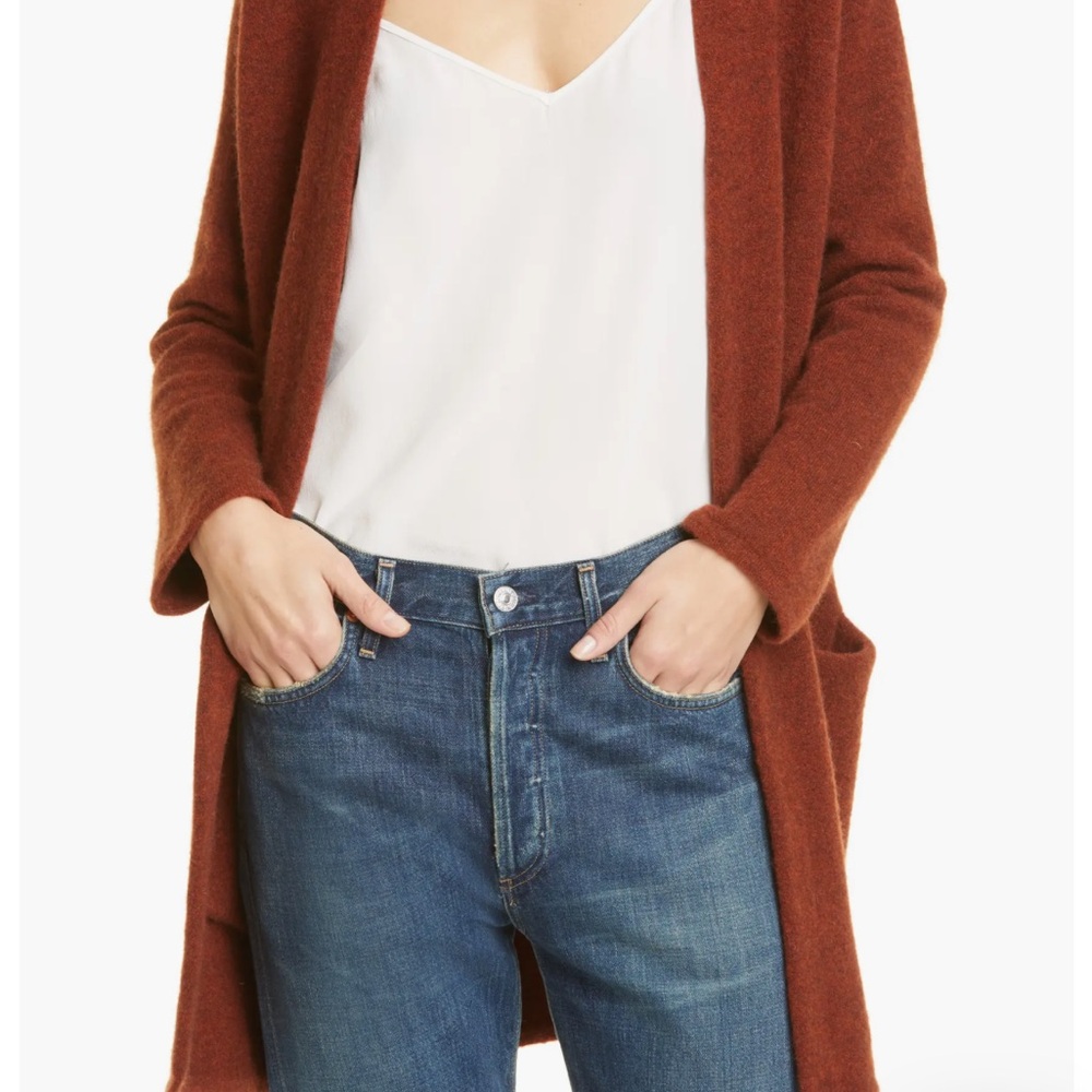 Jenni Kayne sweater coat in rust xs new with tags
